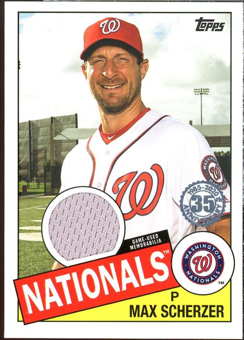 Max Scherzer Card 2020 Topps '85 Topps Relics #85RMS  Image 1