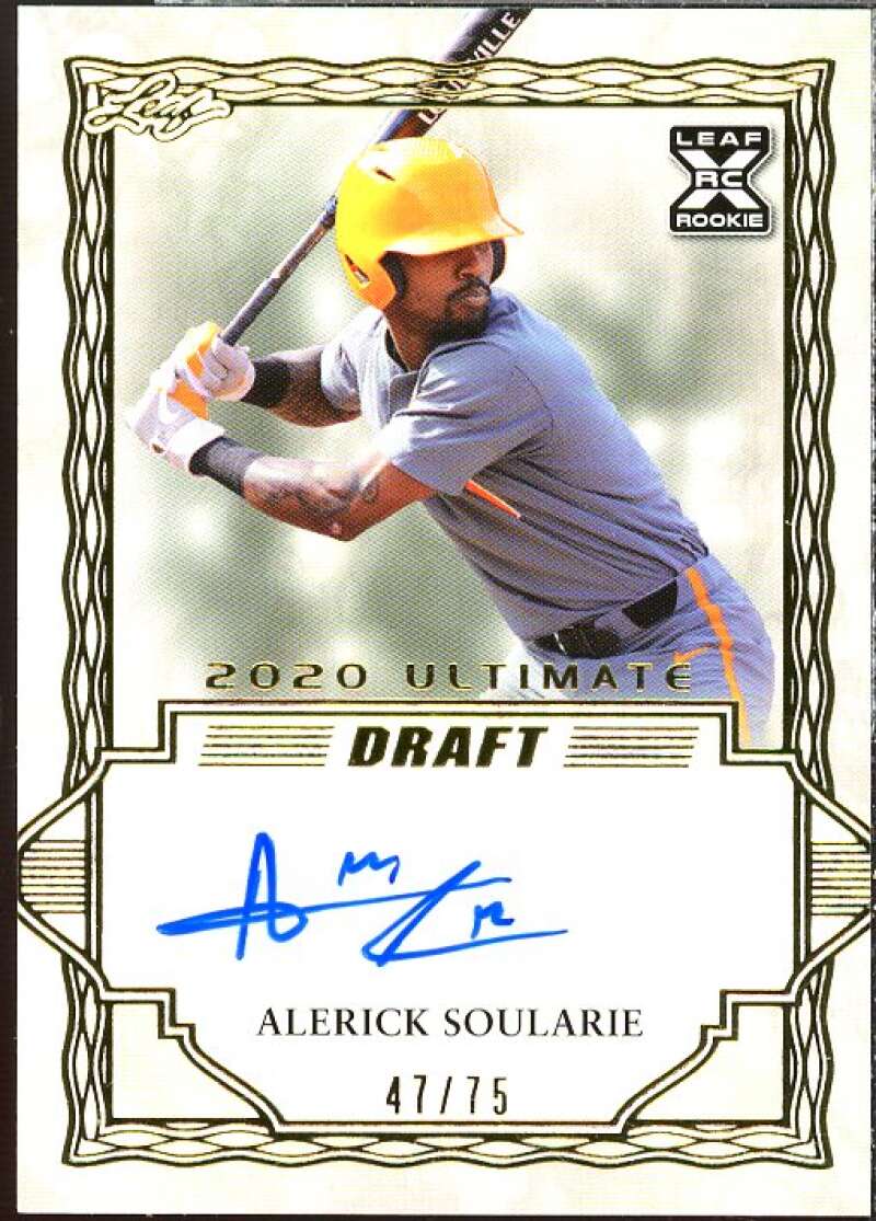 Alerick Soularie Rookie Card 2020 Leaf Ultimate Draft Gold #BAAS3  Image 1
