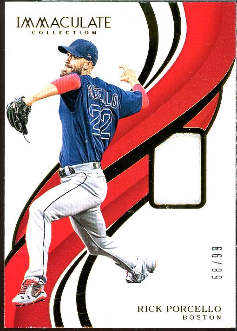 Rick Porcello JSY Card 2019 Immaculate Collection #134  Image 1