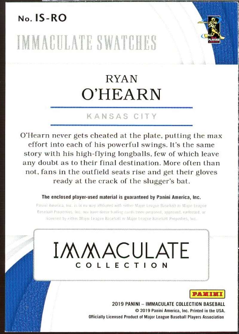 Ryan O'Hearn Card 2019 Immaculate Collection Immaculate Swatches #12  Image 2