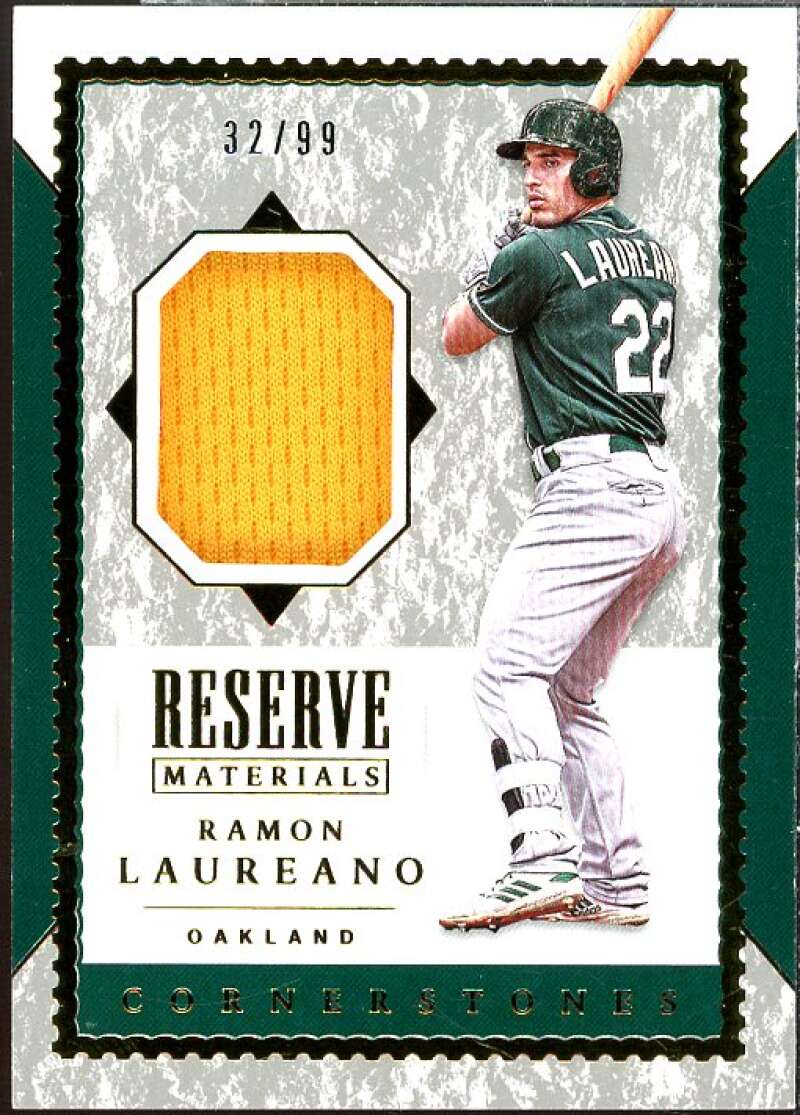 Ramon Laureano Card 2019 Panini Cornerstones Reserve Materials #11  Image 1