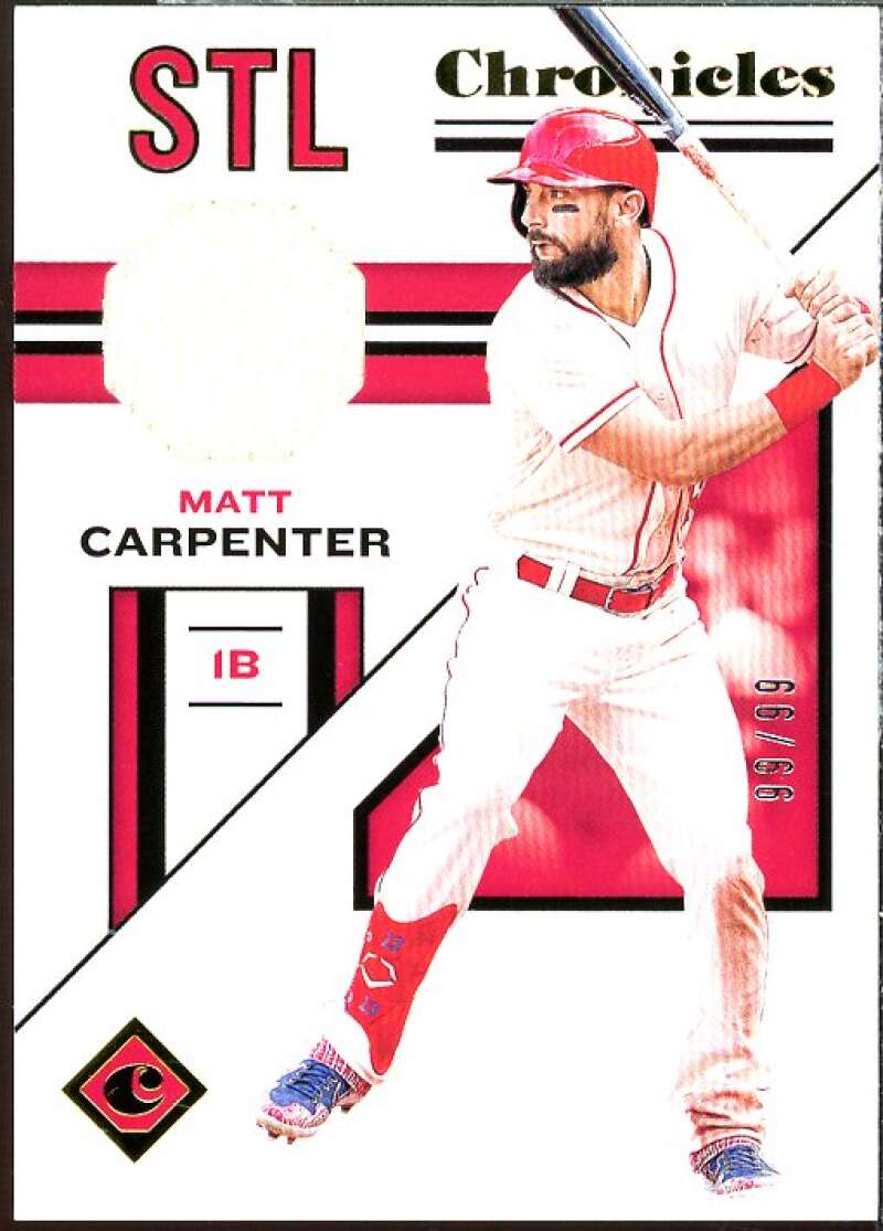 Matt Carpenter Card 2019 Panini Chronicles Swatches Gold #12  Image 1