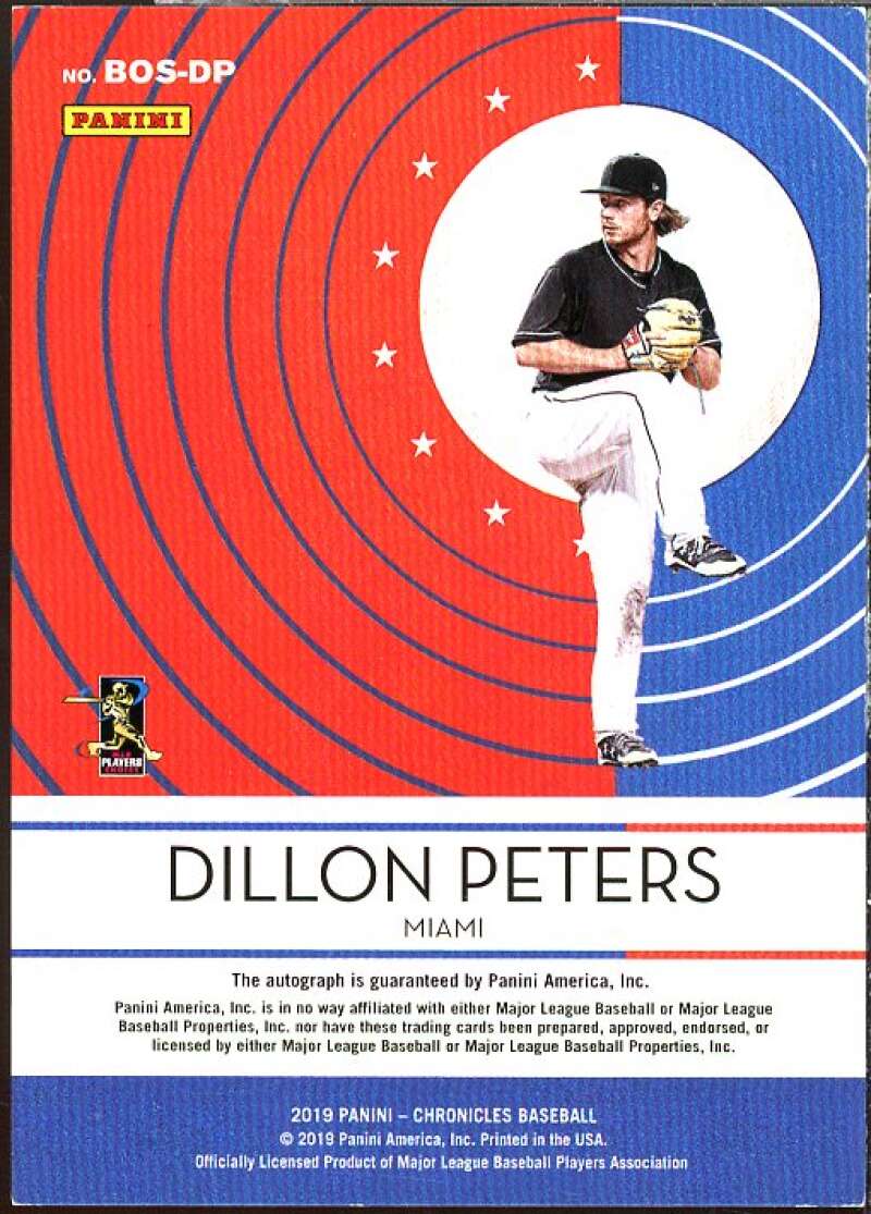 Dillon Peters Card 2019 Panini America's Pastime Boys of Summer Autographs #17  Image 2