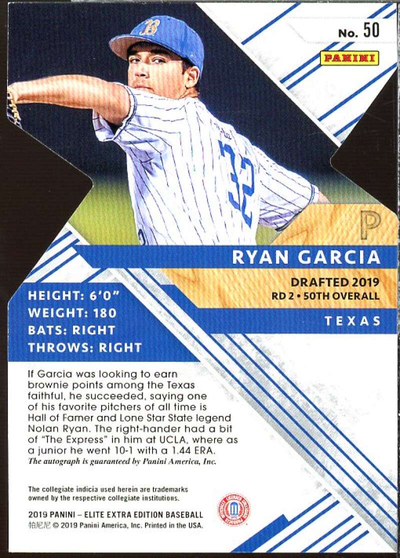 Ryan Garcia Rookie 2019 Elite Extra Edition Autographs Status Die Cut Red #50  Image 2