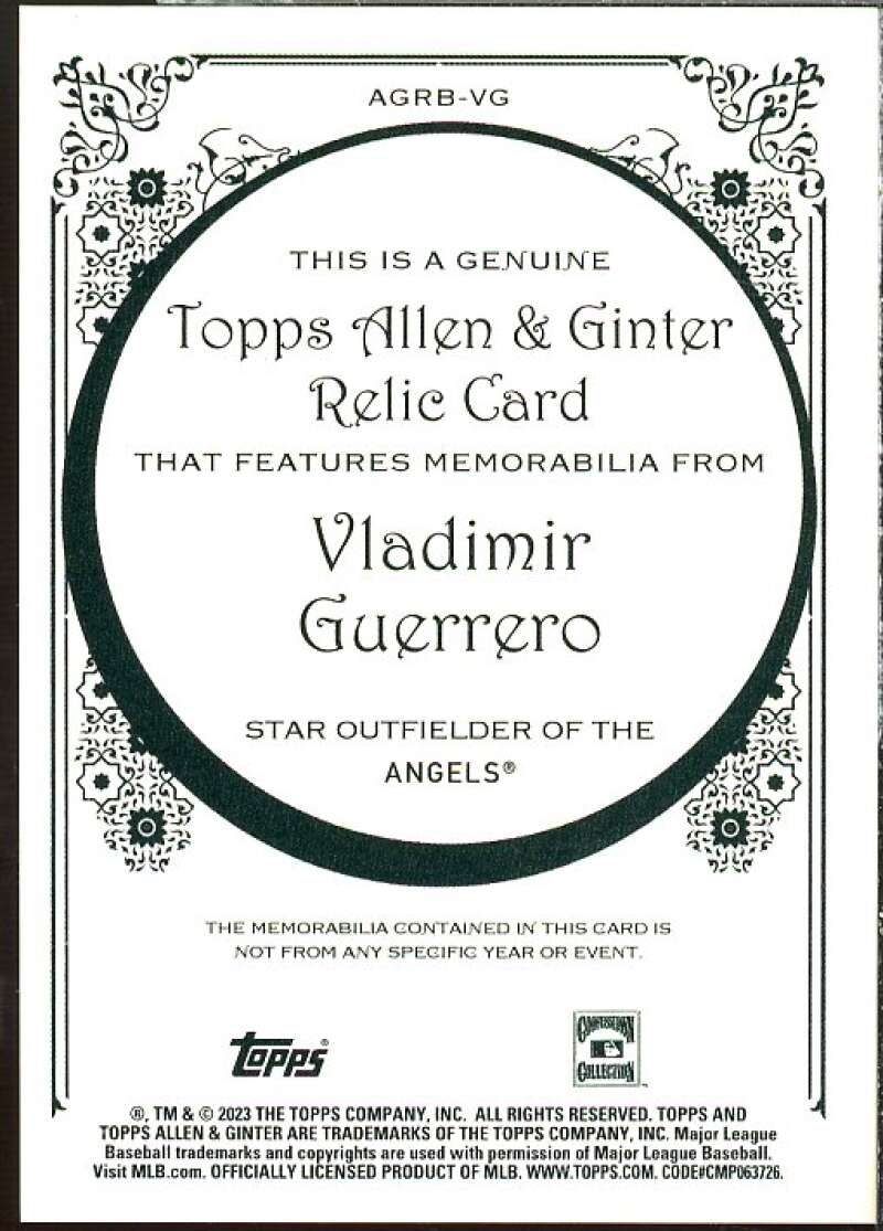Vladimir Guerrero Card 2023 Topps Allen and Ginter Relics #AGRBVG  Image 2