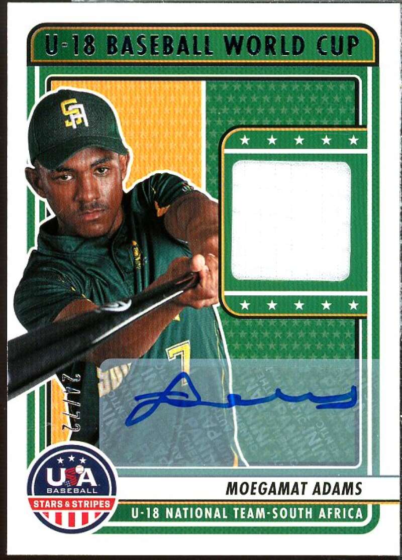 Moegamat Adams Rookie 2023 USA Baseball U18 World Cup South Africa JSY AU #8  Image 1