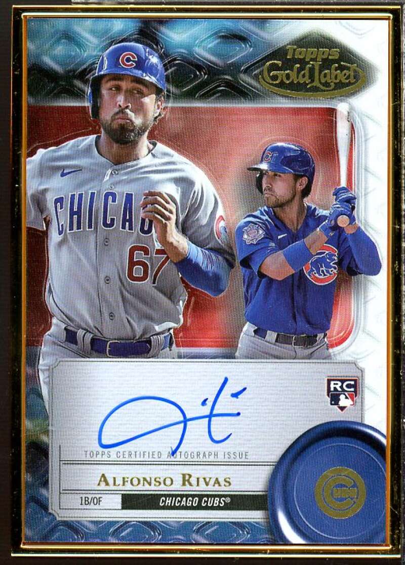 Alfonso Rivas Card 2022 Topps Gold Label Framed Autographs #FAARI  Image 1