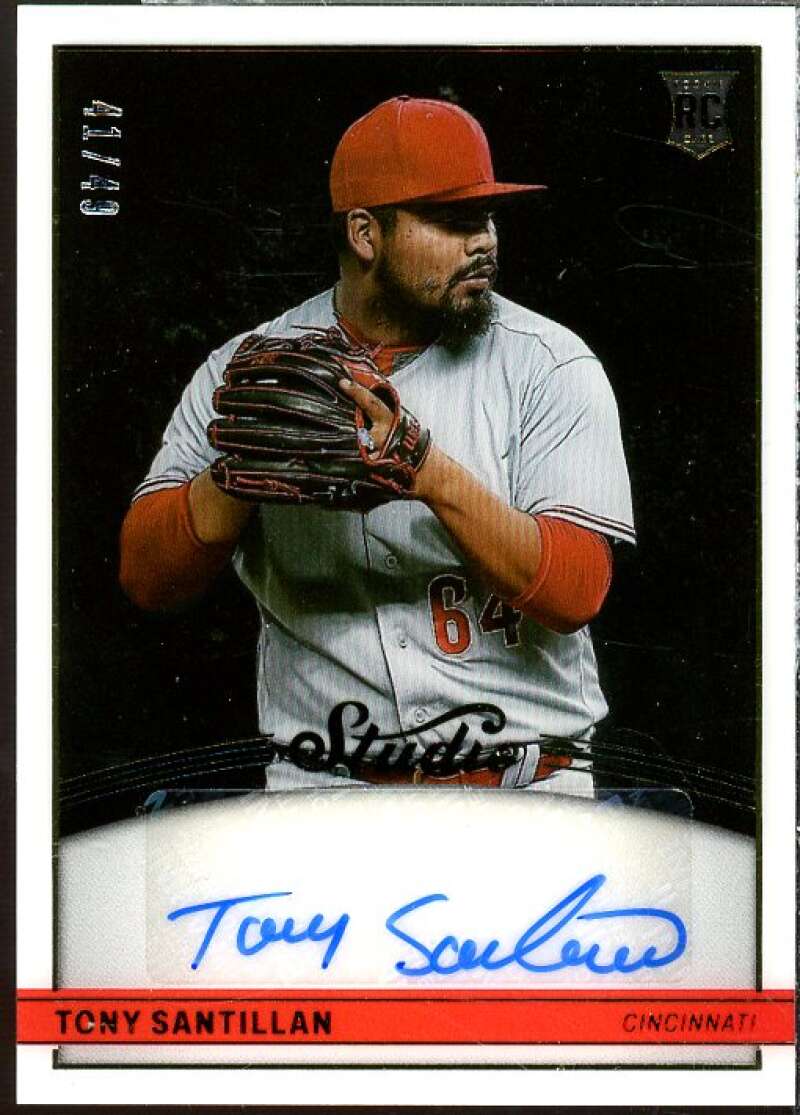 Tony Santillan Rookie Card 2022 Panini Chronicles Studio Black Signatures #1  Image 1