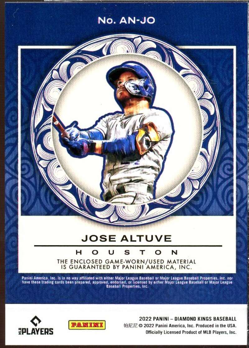 Jose Altuve Card 2022 Diamond Kings Art Nouveau Relics #21  Image 2