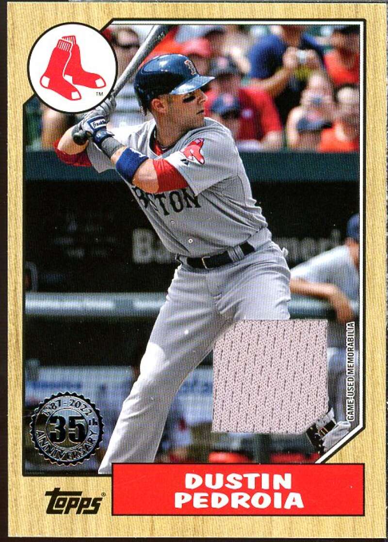 Dustin Pedroia Card 2022 Topps '87 Topps Relics #87RDP  Image 1