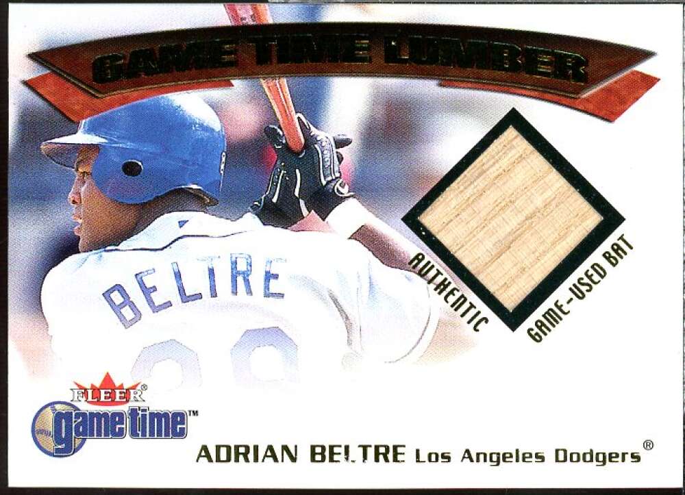 Adrian Beltre Card 2001 Fleer Game Time Lumber #3  Image 1