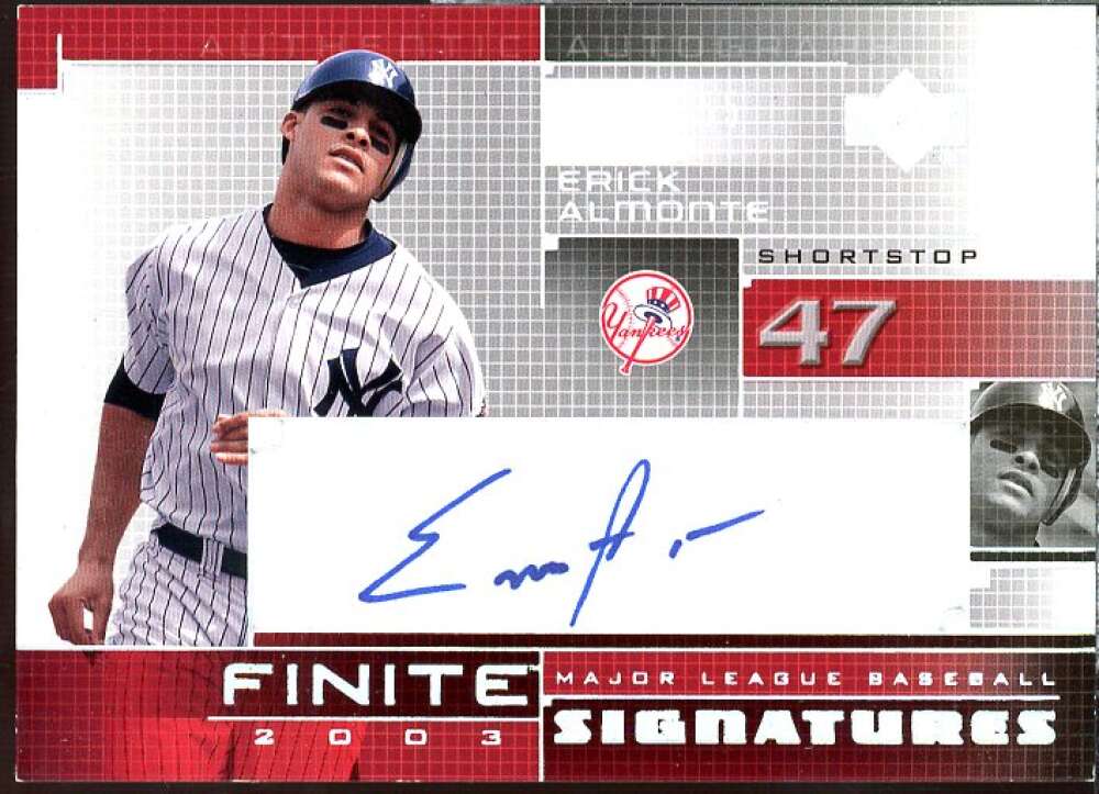 Erick Almonte Card 2003 Upper Deck Finite Signatures #EA  Image 1