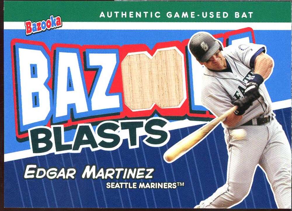 Edgar Martinez Card 2004 Bazooka Blasts Bat Relics #EM  Image 1