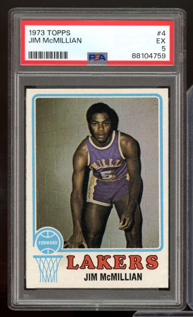 Jim McMillian Card 1973-74 Topps #4 PSA 5 Image 1