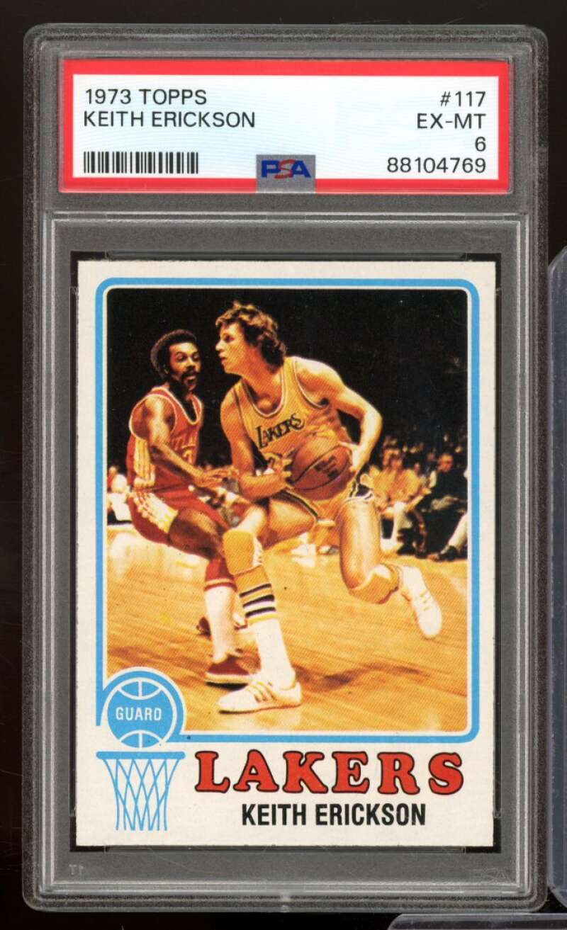 Keith Erickson Card 1973-74 Topps #117 PSA 6 Image 1