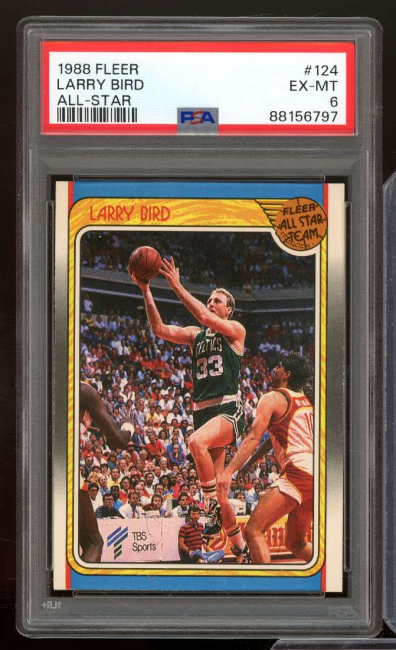 Larry Bird Card 1988-89 Fleer All-Star #124 PSA 6 Image 1