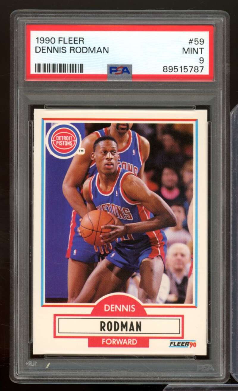 Dennis Rodman Card 1990-91 Fleer #59 PSA 9 Image 1