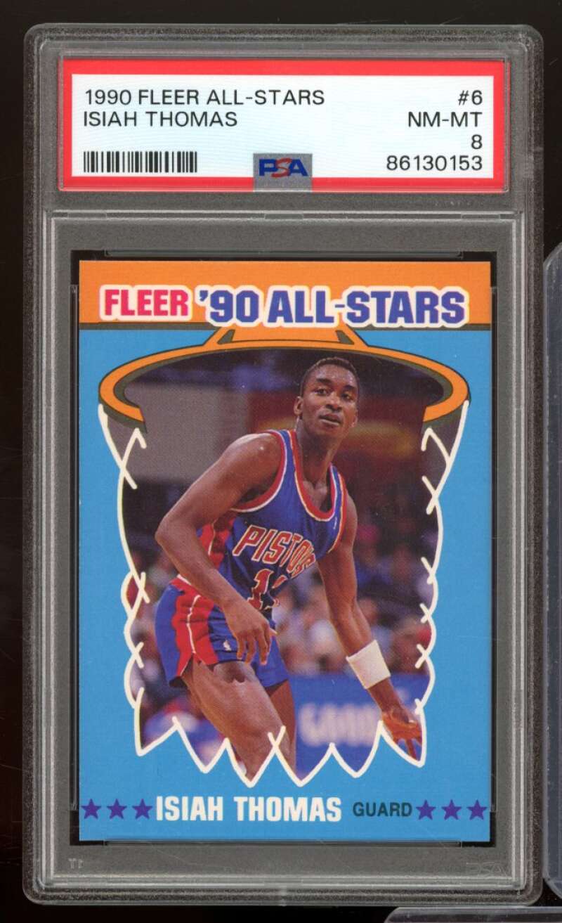 Isiah Thomas Card 1990-91 Fleer All-Stars #6 PSA 8 Image 1