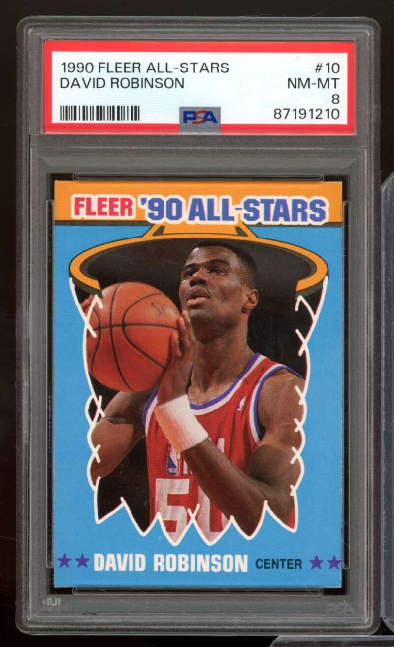 David Robinson Card 1990-91 Fleer All-Stars #10 PSA 8 Image 1