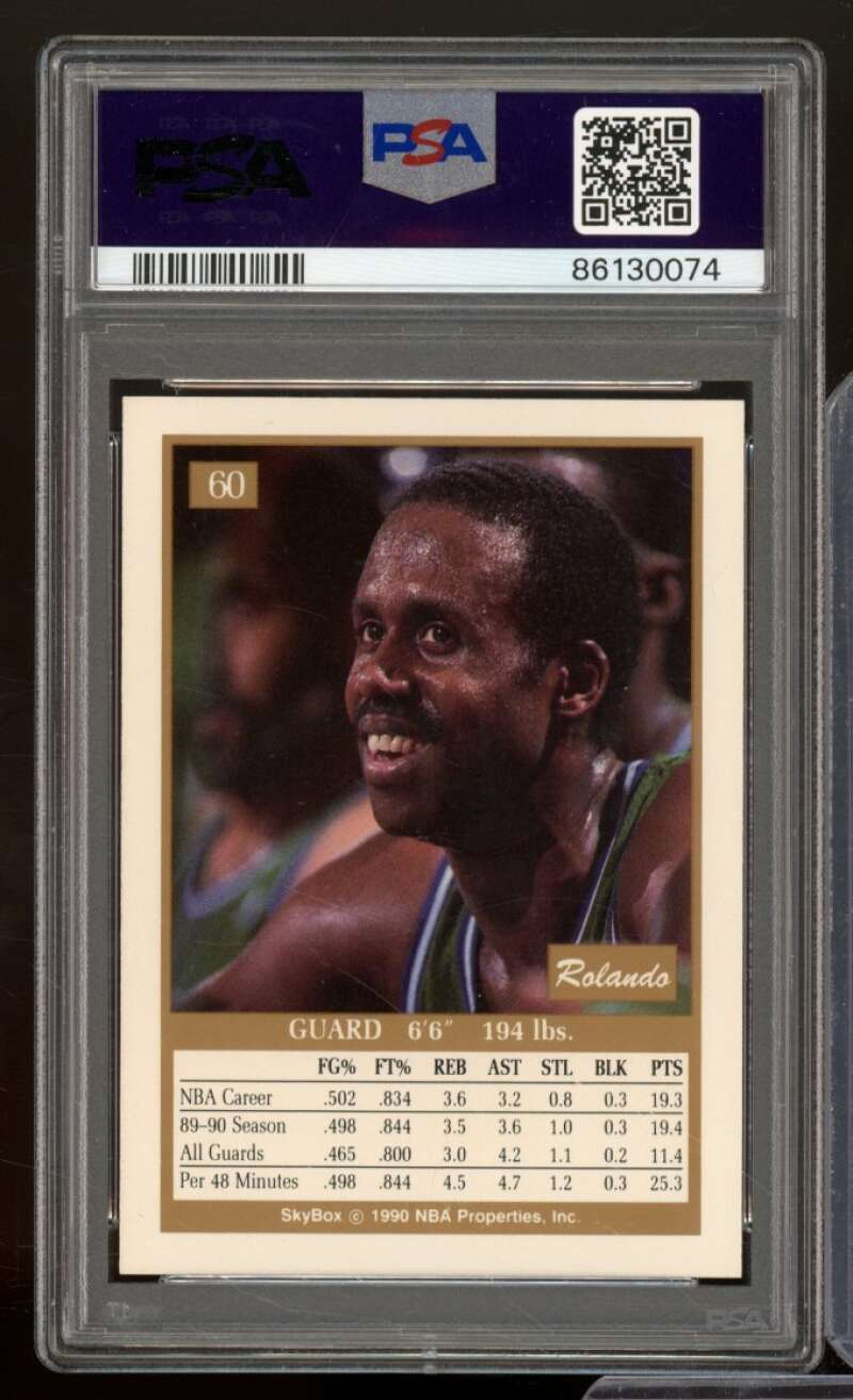 Rolando Blackman Card 1990-91 SkyBox #60 PSA 9 Image 2