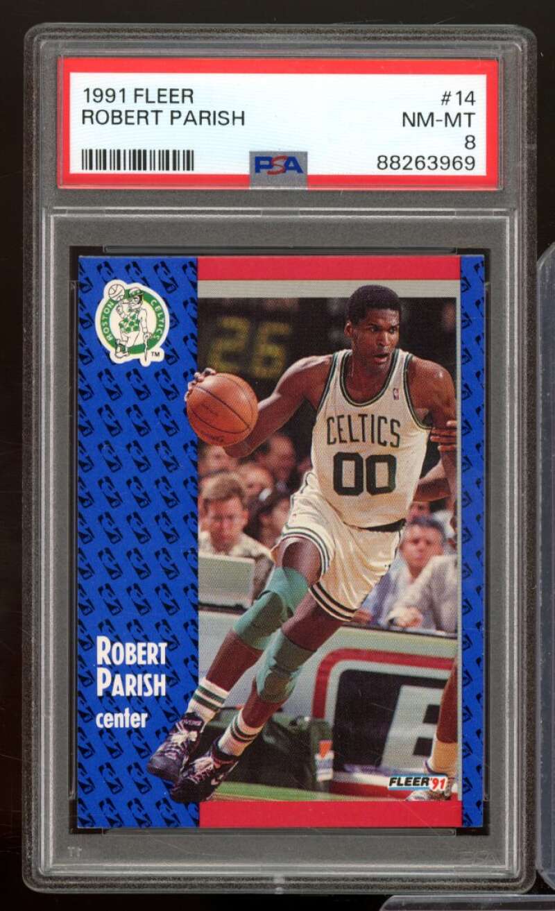 Robert Parish Card 1991-92 Fleer #14 PSA 8 Image 1