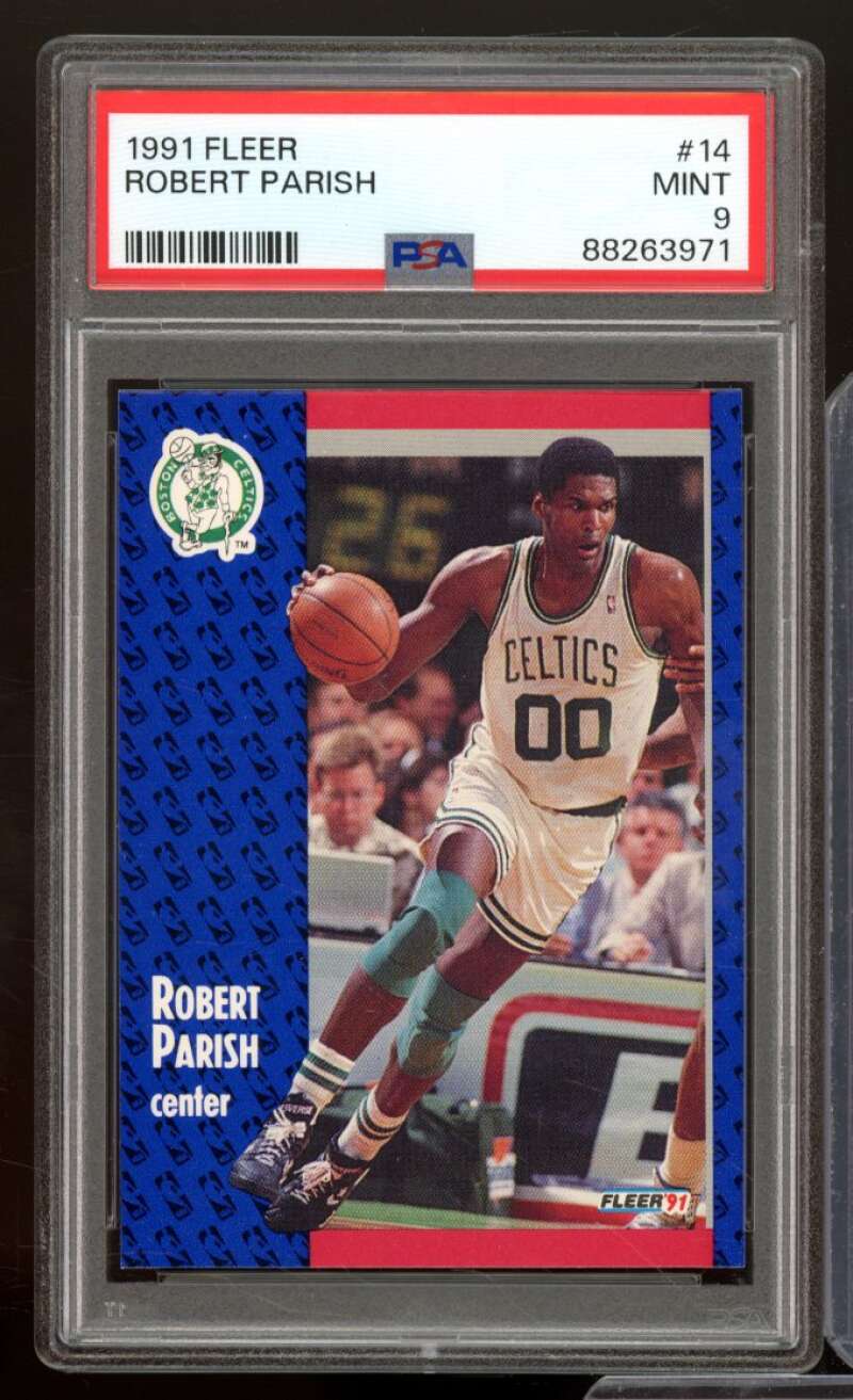 Robert Parish Card 1991-92 Fleer #14 PSA 9 Image 1