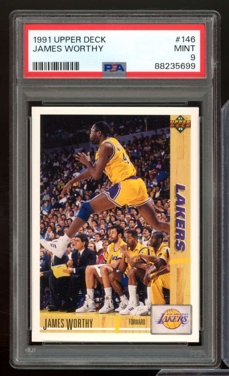 James Worthy Card 1991-92 Upper Deck #146 PSA 9 Image 1