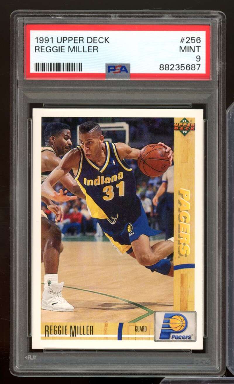 Reggie Miller Card 1991-92 Upper Deck #256 PSA 9 Image 1