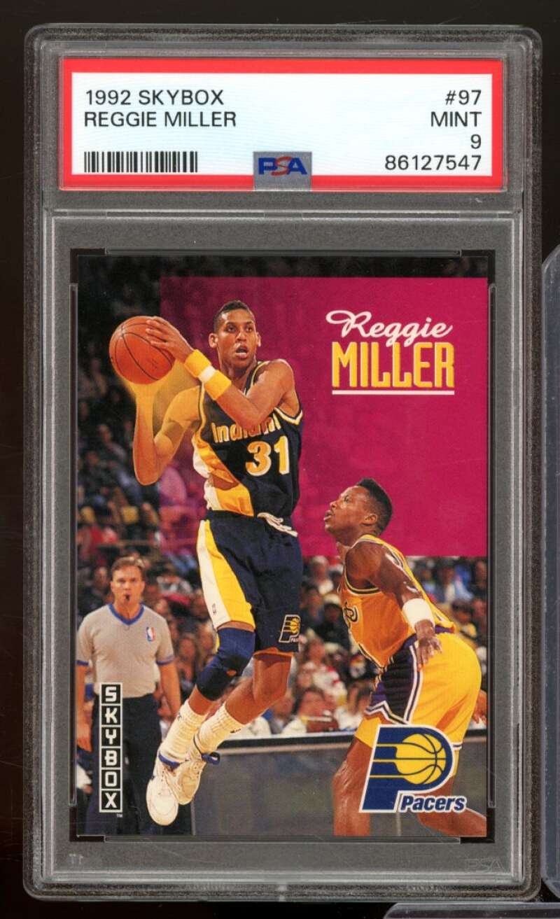 Reggie Miller Card 1992-93 Skybox #97 PSA 9 Image 1