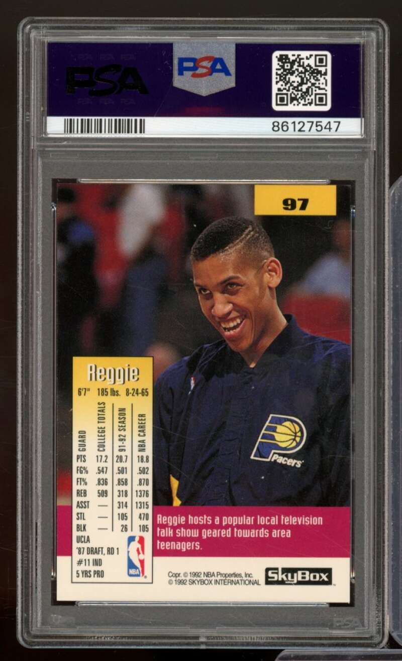 Reggie Miller Card 1992-93 Skybox #97 PSA 9 Image 2