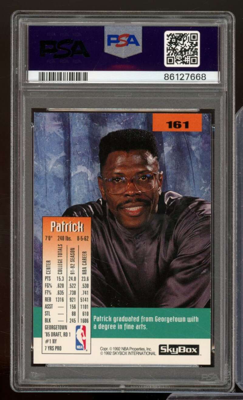 Patrick Ewing Card 1992-93 Skybox #161 PSA 9 Image 2