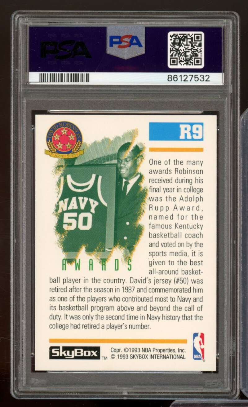 David Robinson Card 1992-93 Skybox #R9 PSA 9 Image 2