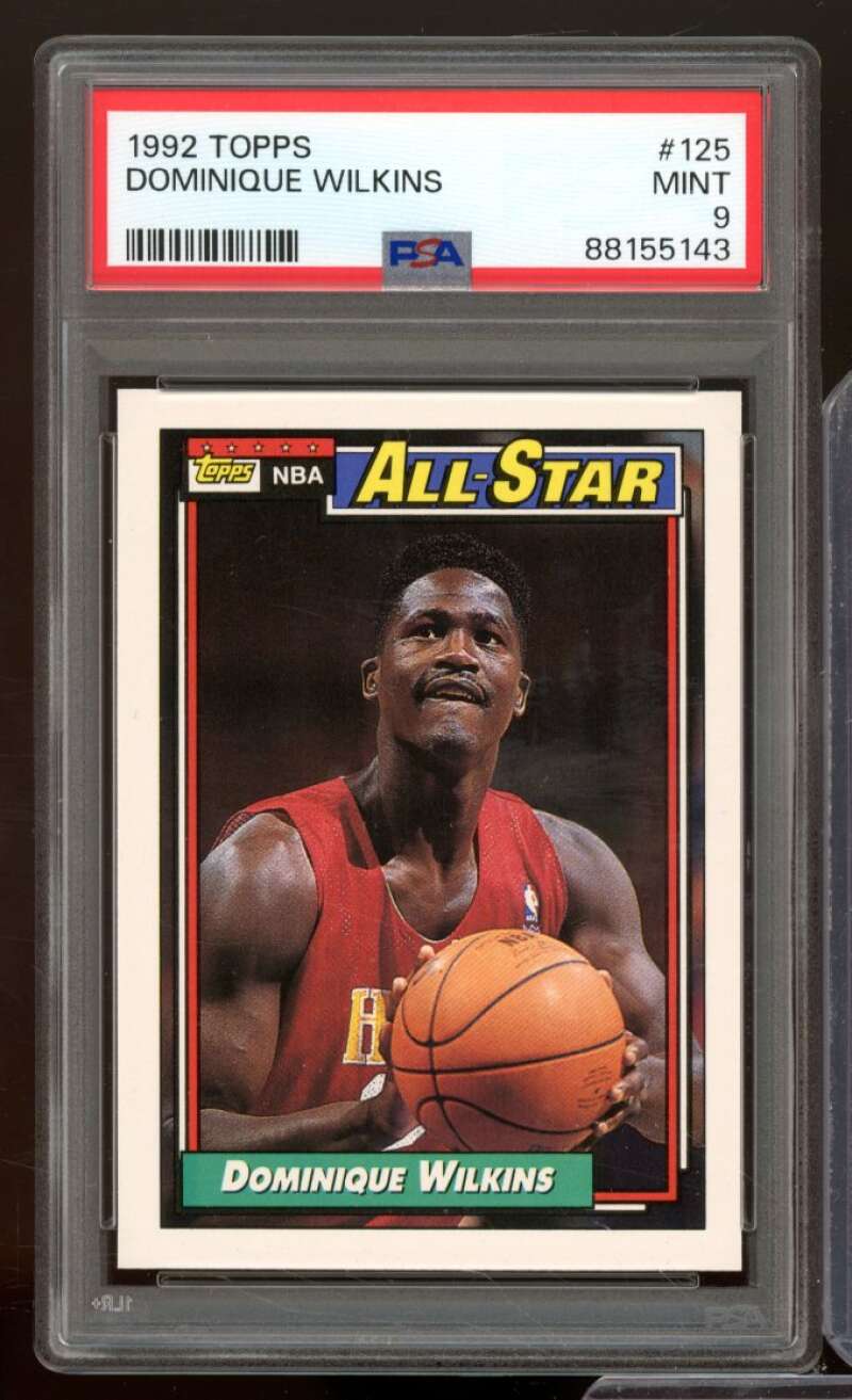 Dominique Wilkins Card 1992-93 Topps #125 PSA 9 Image 1