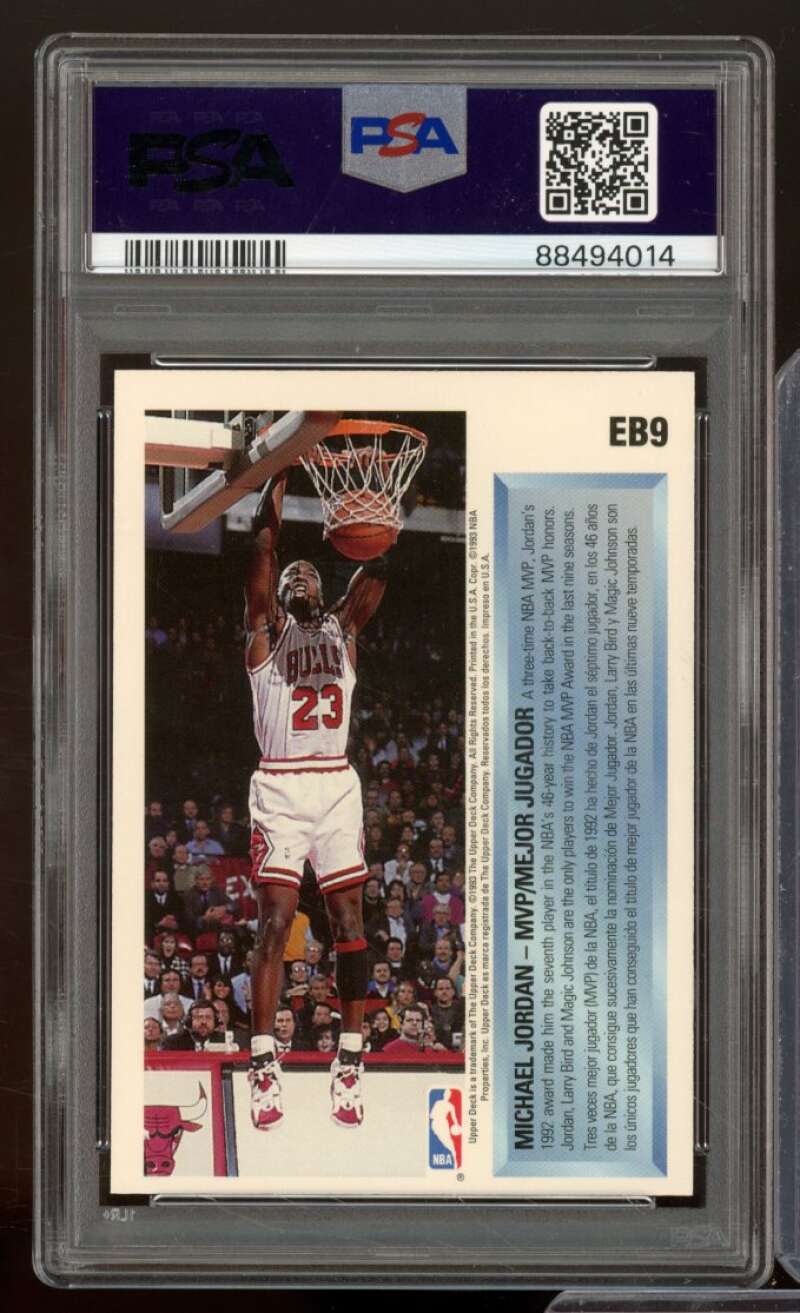 Michael Jordan Card 1992-93 U.D. International #EB9 PSA 4 Image 2