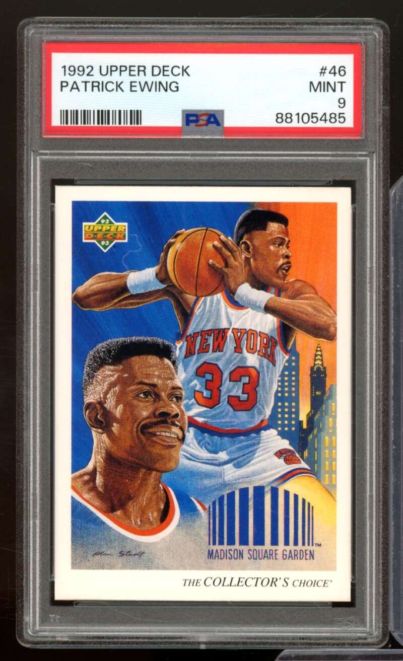 Patrick Ewing Card 1992-93 Upper Deck #46 PSA 9 Image 1