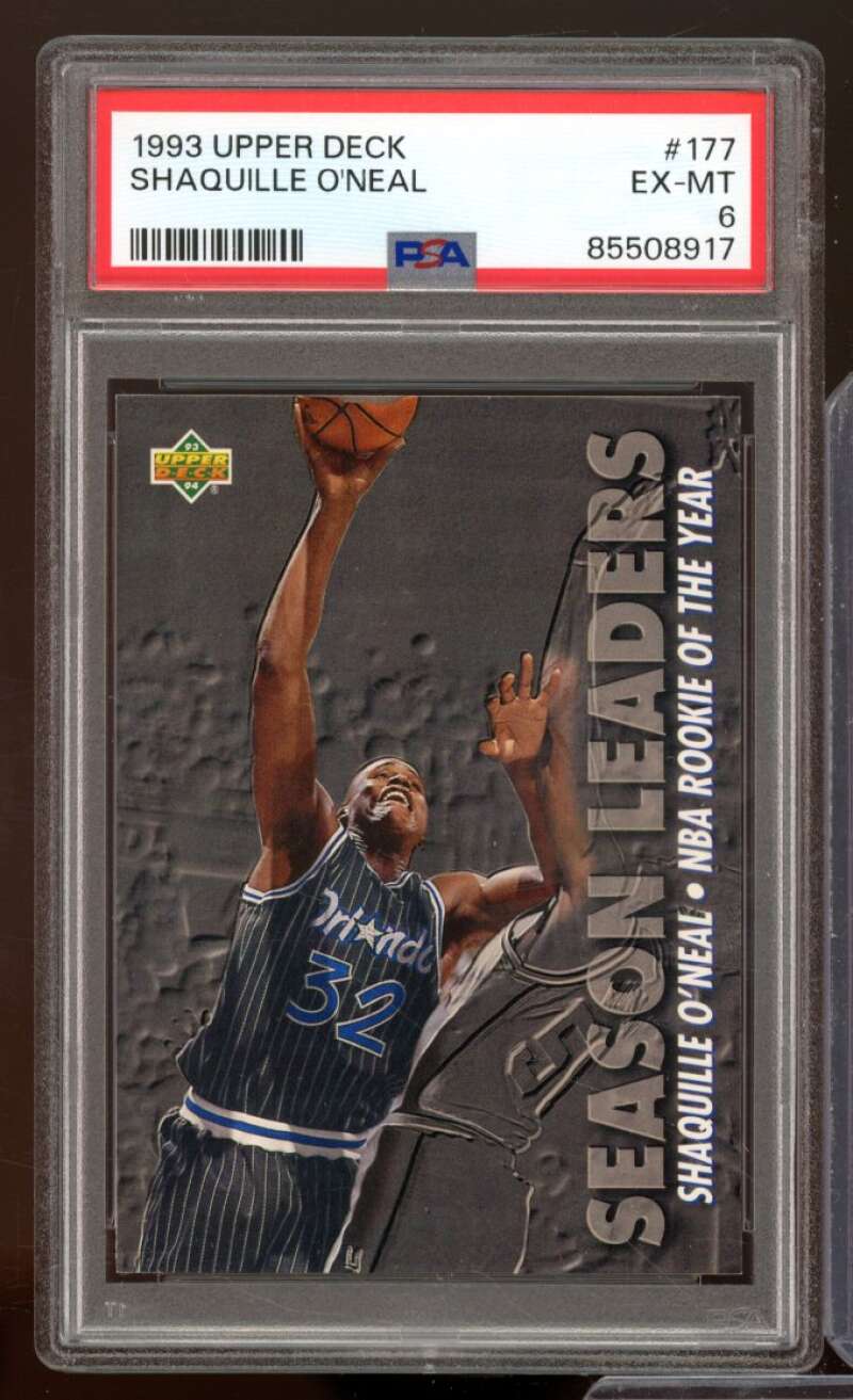 Shaquille O'Neal Card 1993-94 Upper Deck #177 PSA 6 Image 1