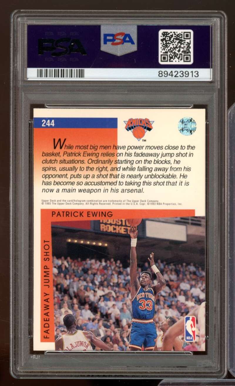 Patrick Ewing Card 1993-94 Upper Deck #244 PSA 9 Image 2