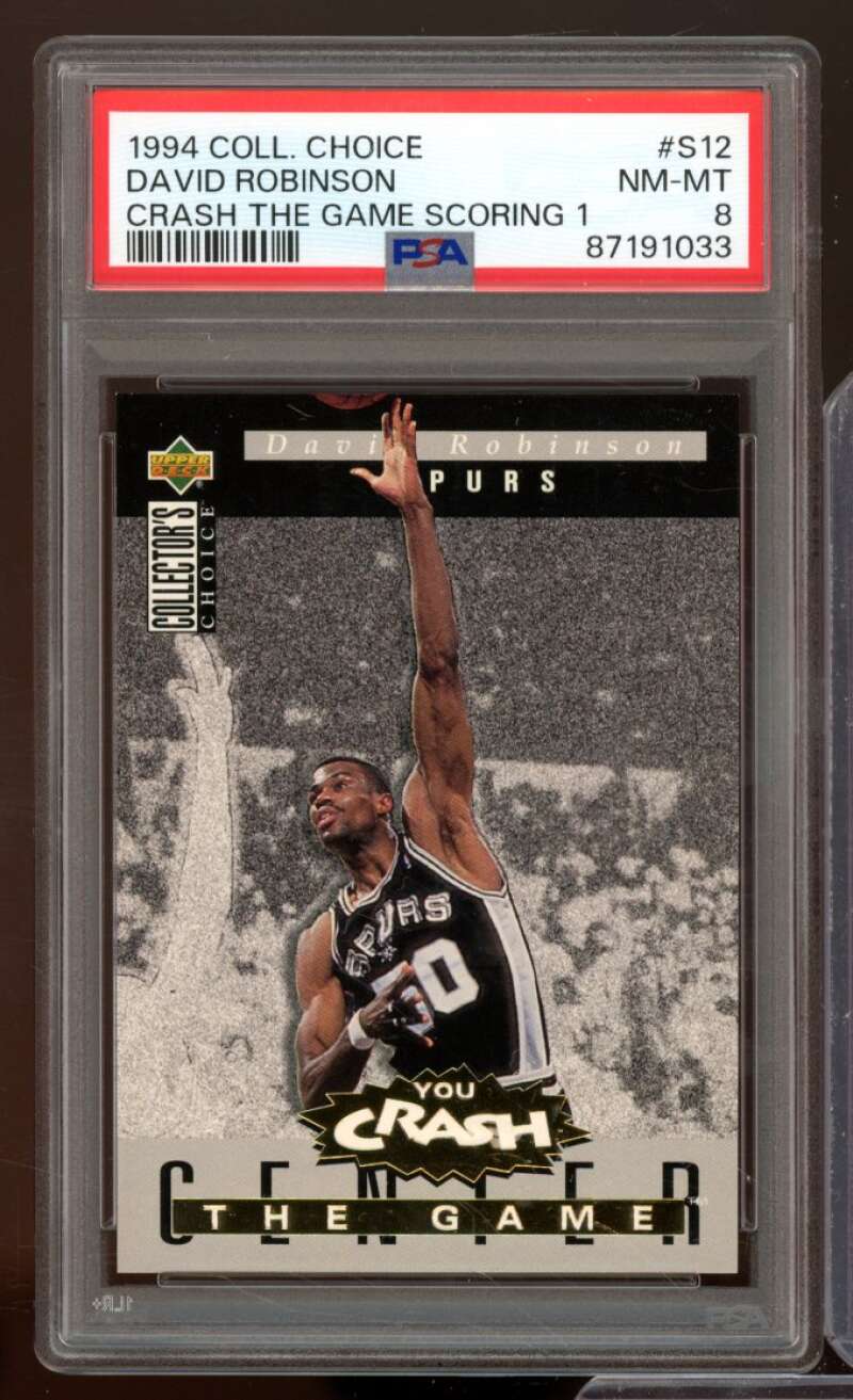 David Robinson Card 1994-95 Collector's Choice #S12 PSA 8 Image 1