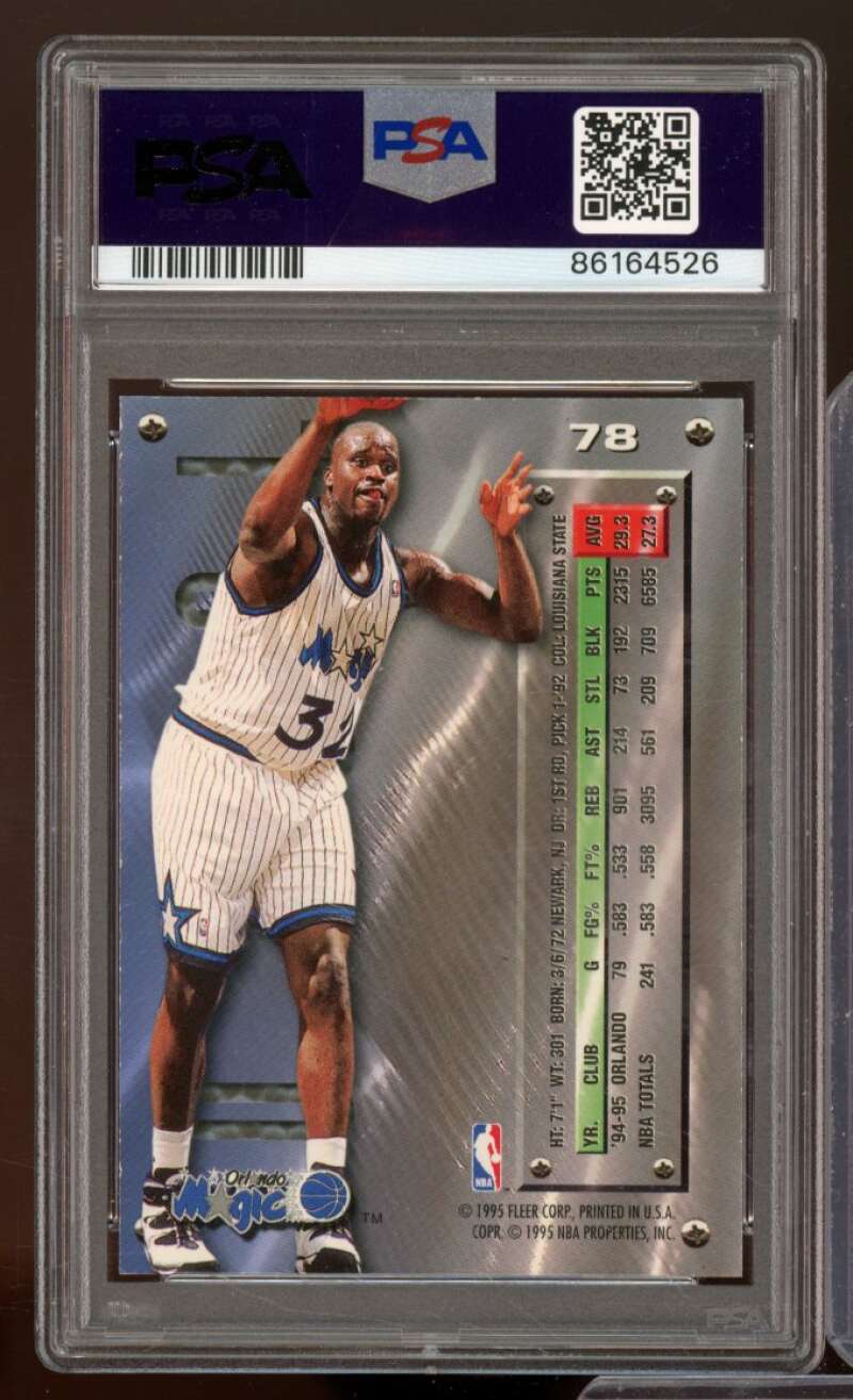 Shaquille O'Neal Card 1995-96 Metal #78 PSA 8 Image 2