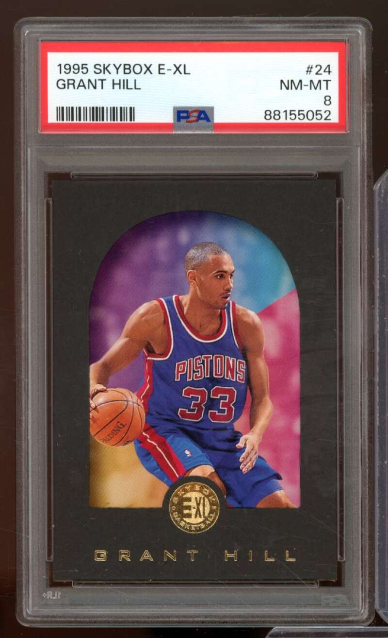 Grant Hill Card 1995-96 Skybox E-Xl #24 PSA 8 Image 1