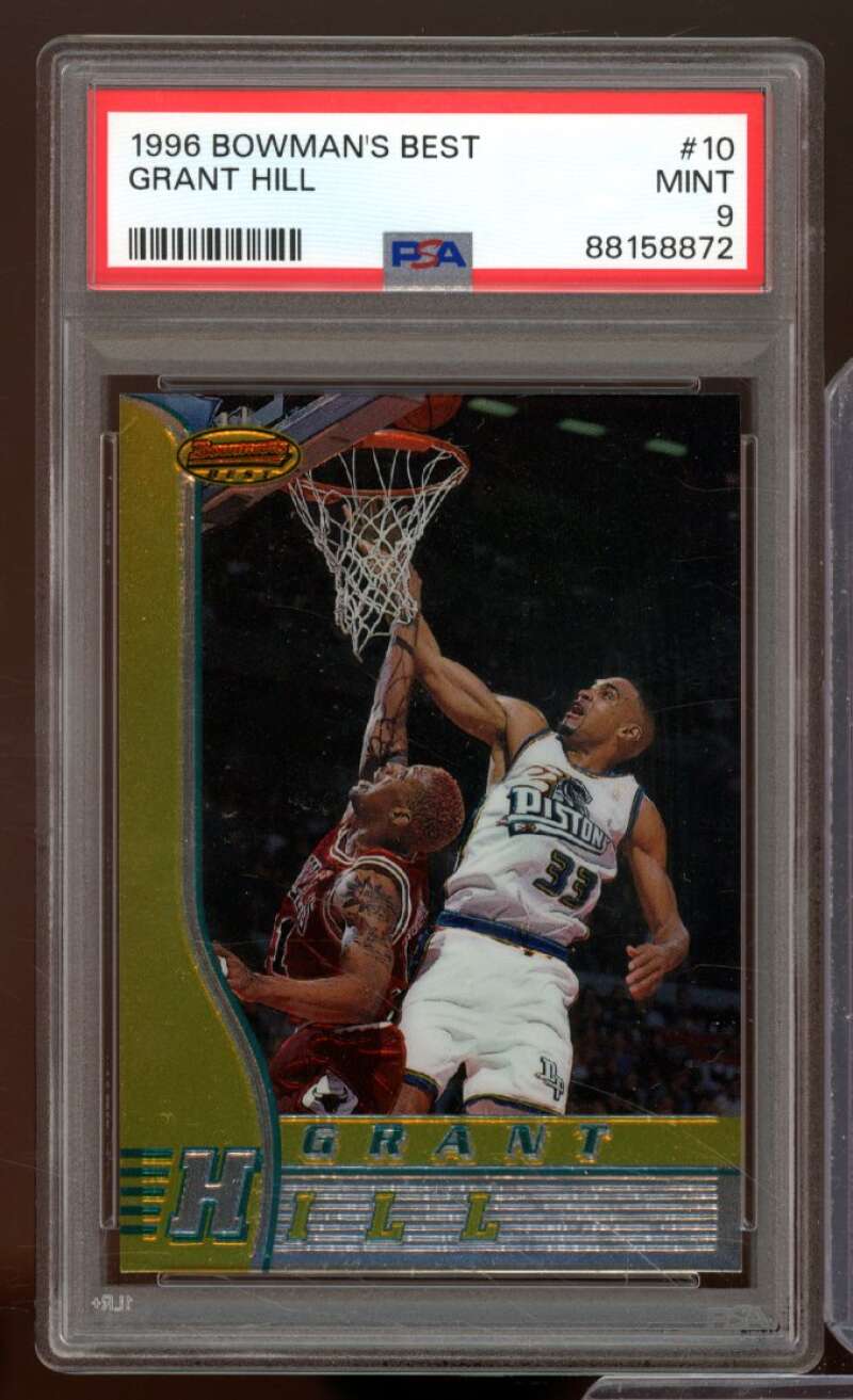 Grant Hill Card 1996-97 Bowman's Best #10 PSA 9 Image 1