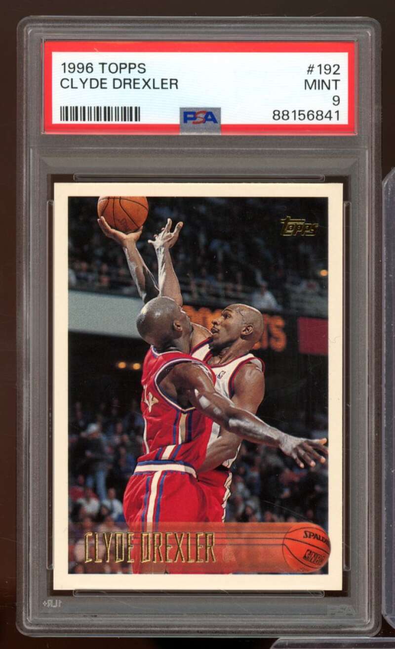 Clyde Drexler Card 1996-97 Topps #192 PSA 9 Image 1