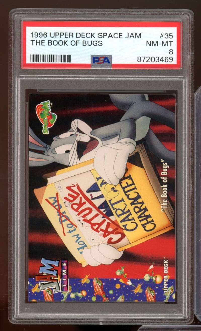 The Book Of Bugs Card 1996-97 Upper Deck Space Jam #35 PSA 8 Image 1