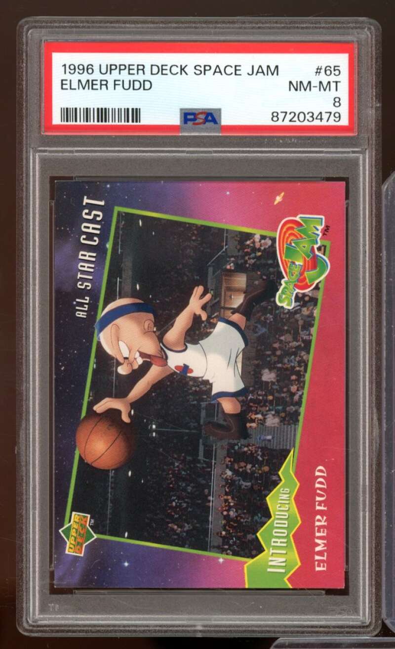 Elmer Fudd Card 1996-97 Upper Deck Space Jam #65 PSA 8 Image 1