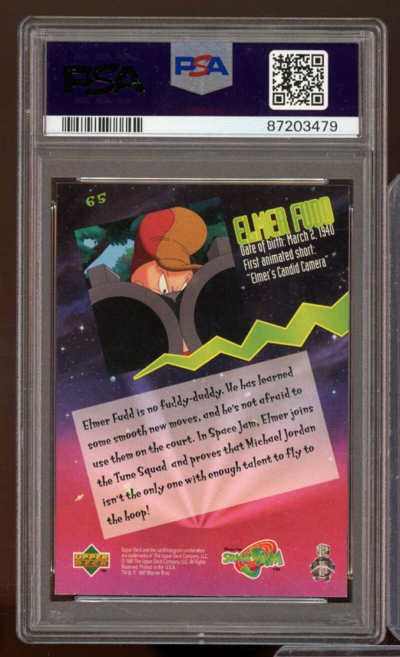 Elmer Fudd Card 1996-97 Upper Deck Space Jam #65 PSA 8 Image 2