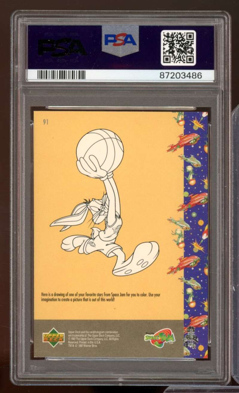 Pondering Their Plight Card 1996 Upper Deck Space Jam #91 PSA 9 Image 2