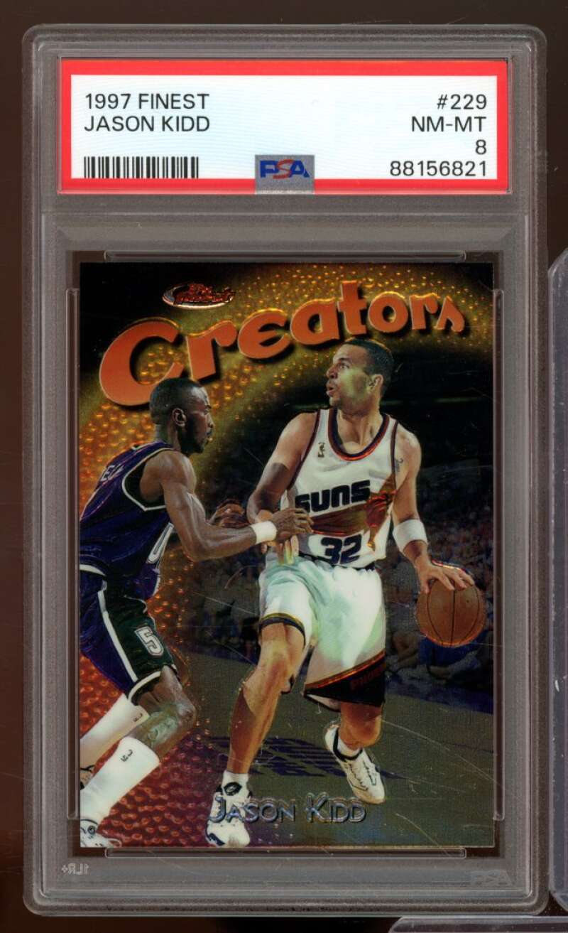 Jason Kidd Card 1997-98 Finest #229 PSA 8 Image 1