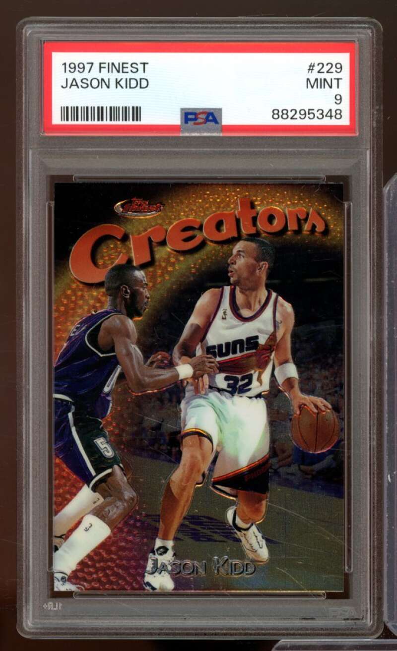 Jason Kidd Card 1997-98 Finest #229 PSA 9 Image 1