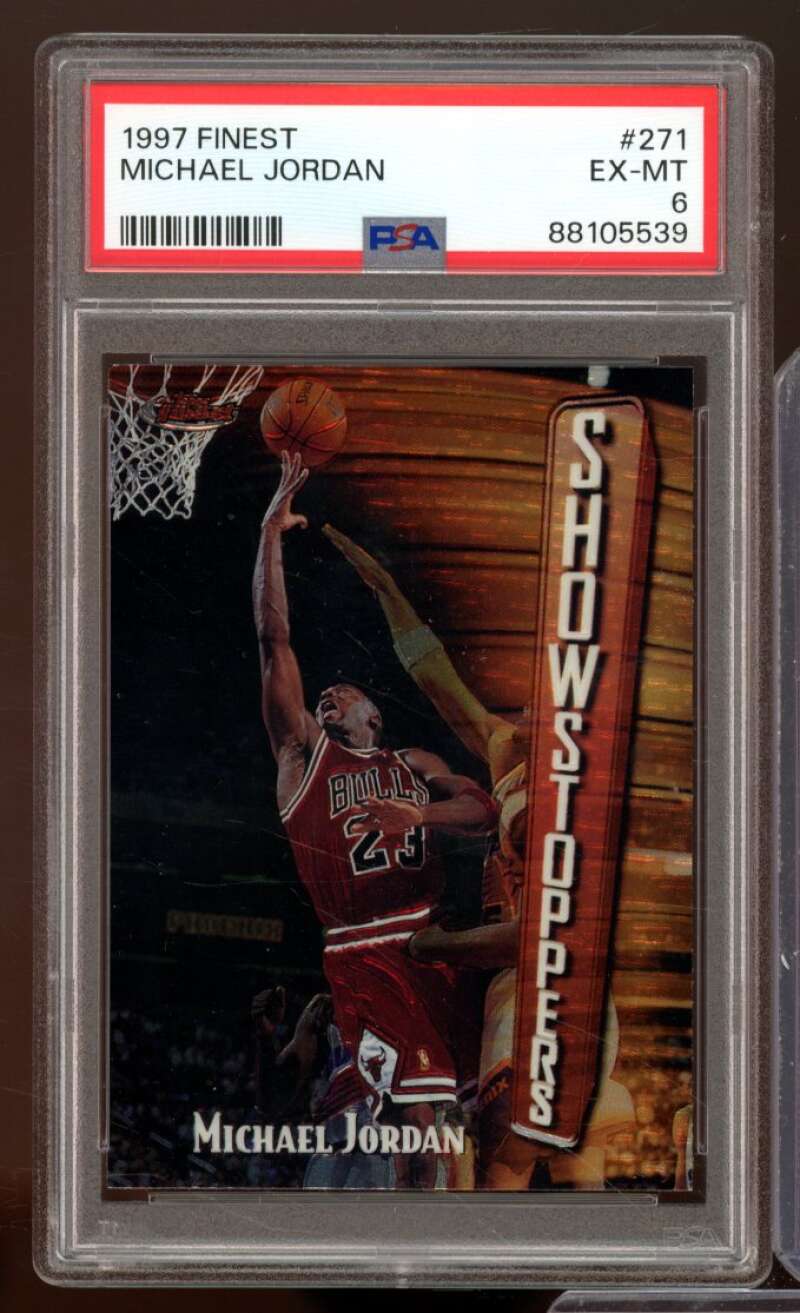 Michael Jordan Card 1997-98 Finest #271 PSA 6 Image 1