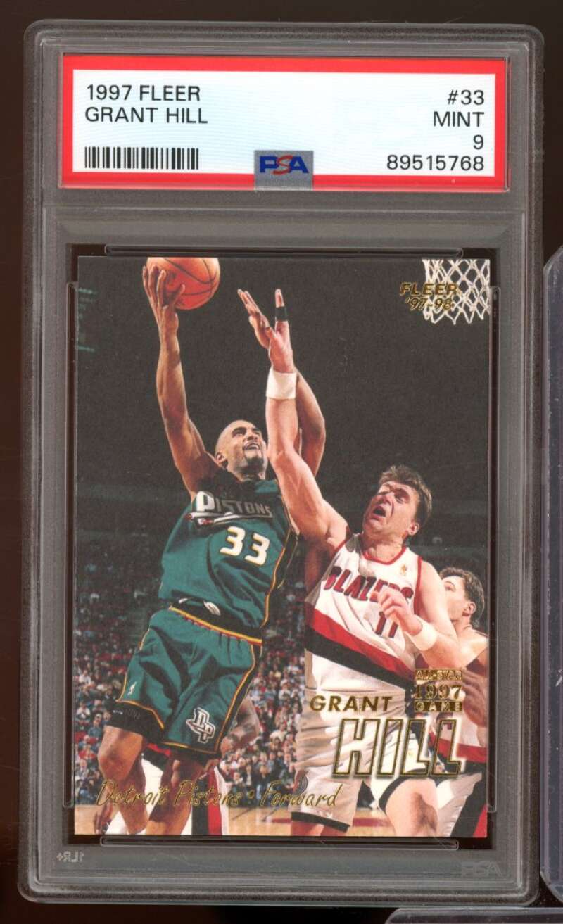 Grant Hill Card 1997-98 Fleer #33 PSA 9 Image 1